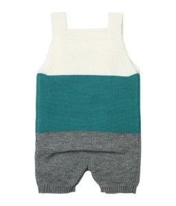 Mint Grey Sailing Knitted Toddler Onesies